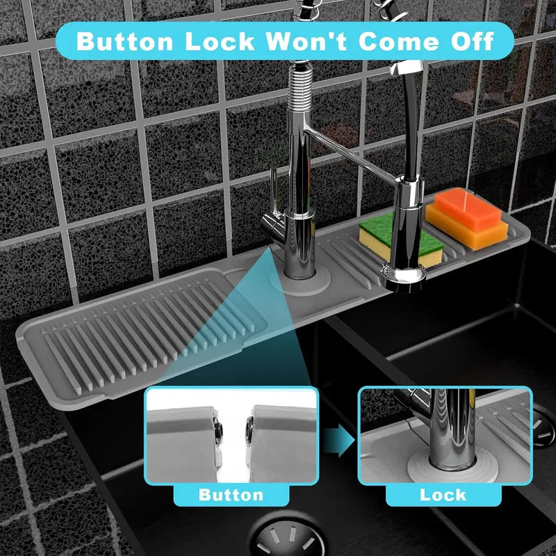 Foldable Faucet Splash Guard with Drainage