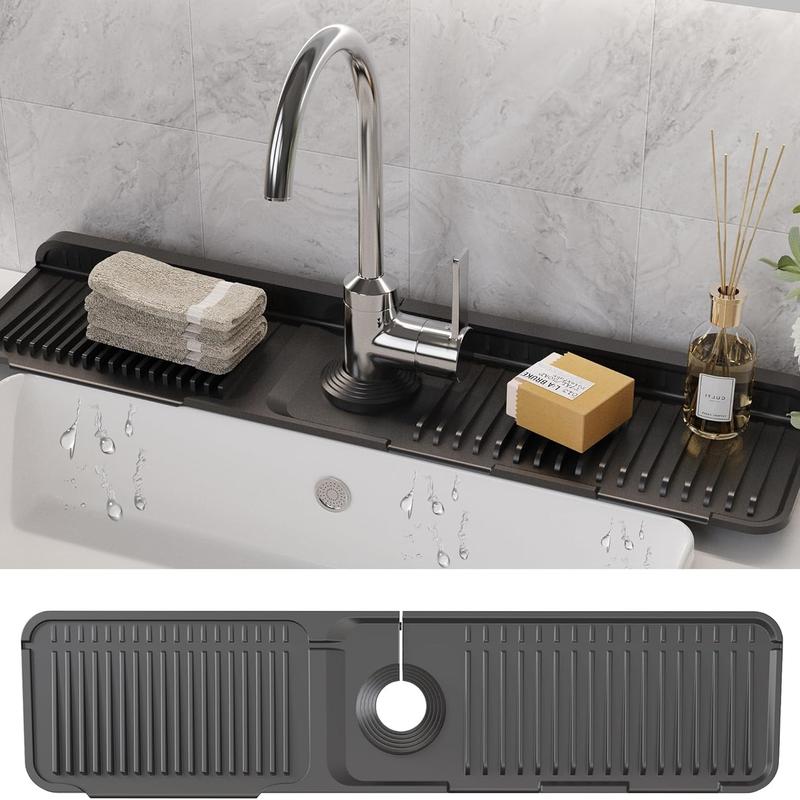 Foldable Faucet Splash Guard with Drainage
