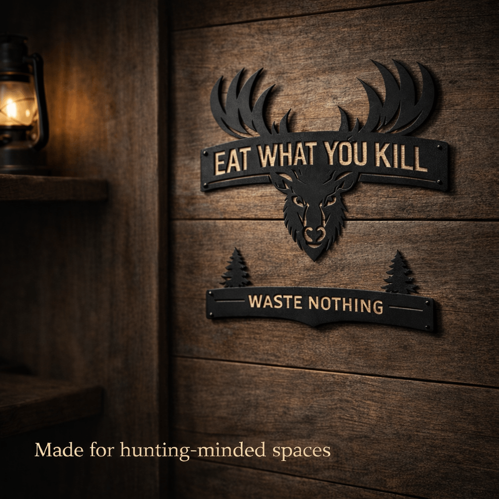 Forest Hunting Metal Sign Set