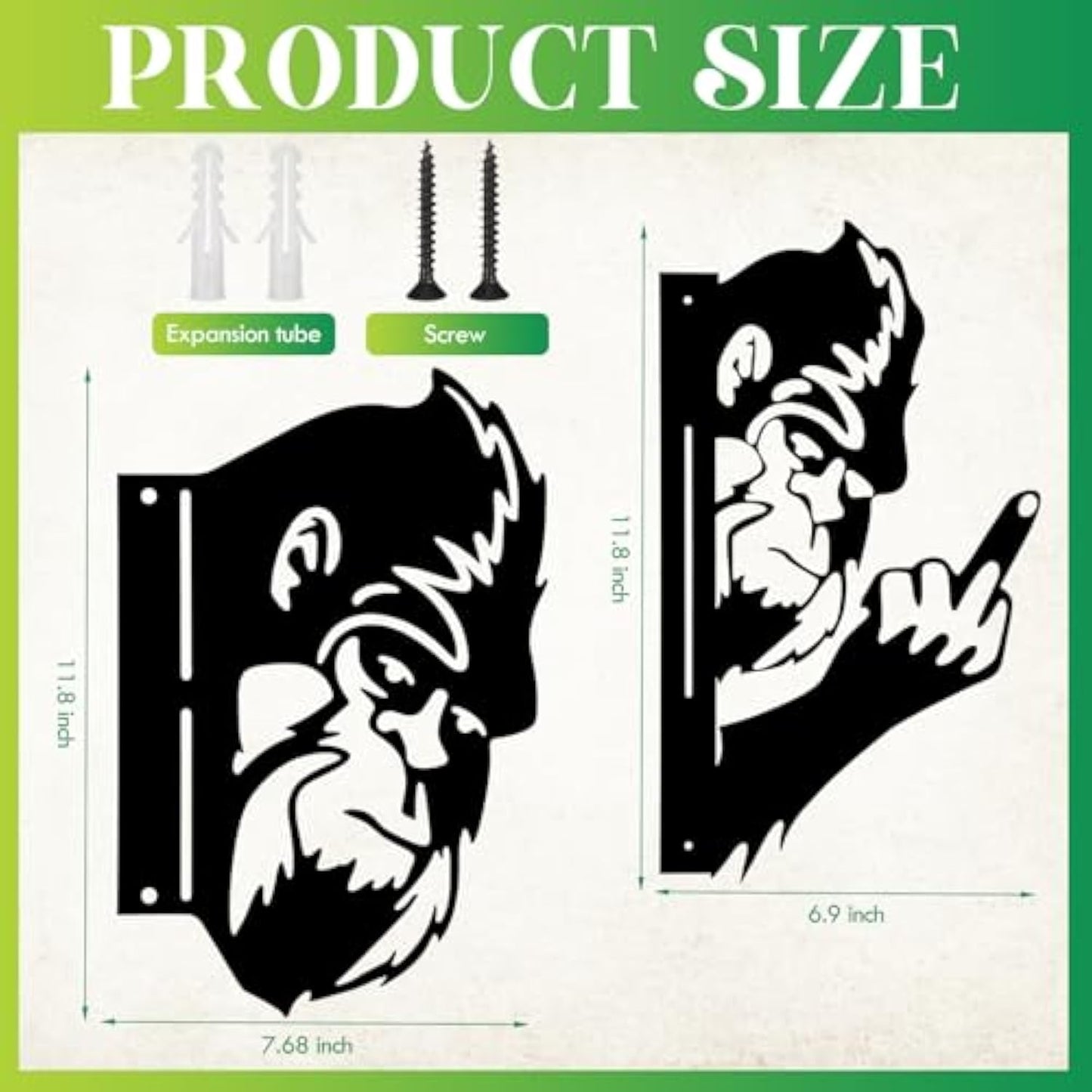Funny Bigfoot Tree Peek Sign (2-Pack)