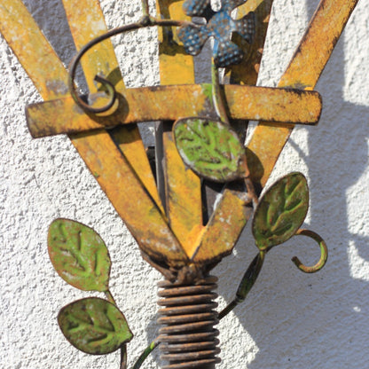 Rustic Metal Shovel Wall Planter