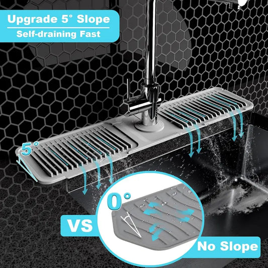 Foldable Faucet Splash Guard with Drainage