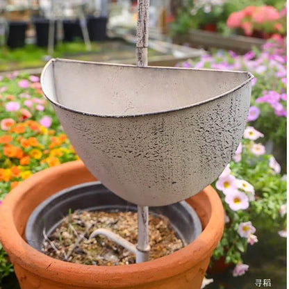 Vintage Multi-Birdhouse Garden Stake with Planter