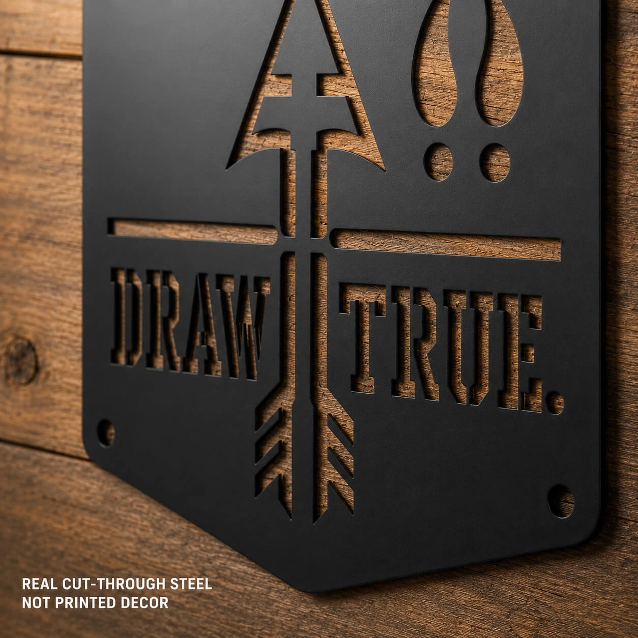 Stand Silent. Draw True. Bowhunting Metal Sign