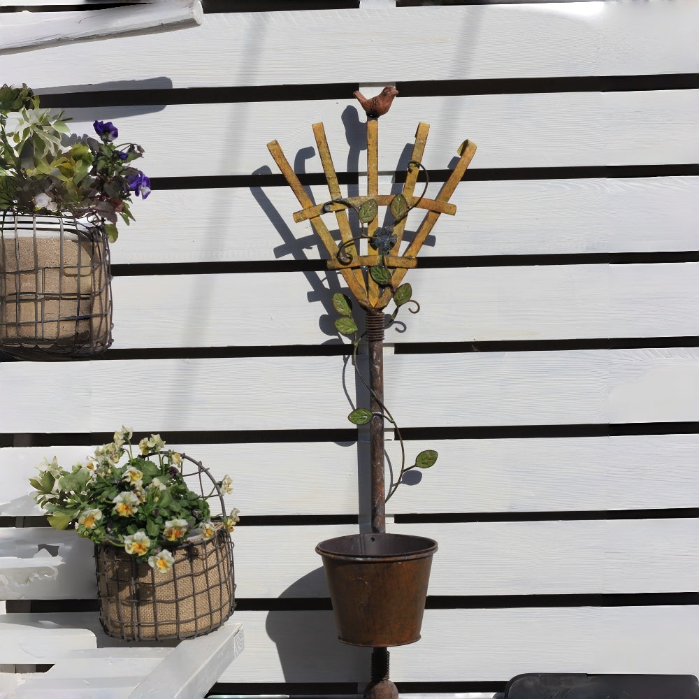 Rustic Metal Shovel Wall Planter