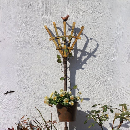 Rustic Metal Shovel Wall Planter