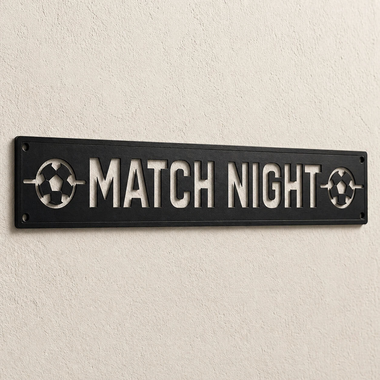 Match Night Metal Sign