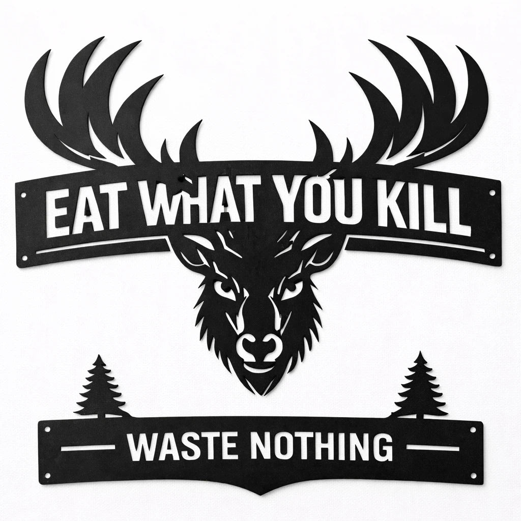 Forest Hunting Metal Sign Set