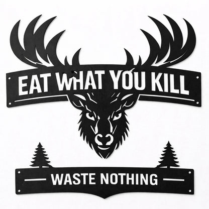 Forest Hunting Metal Sign Set