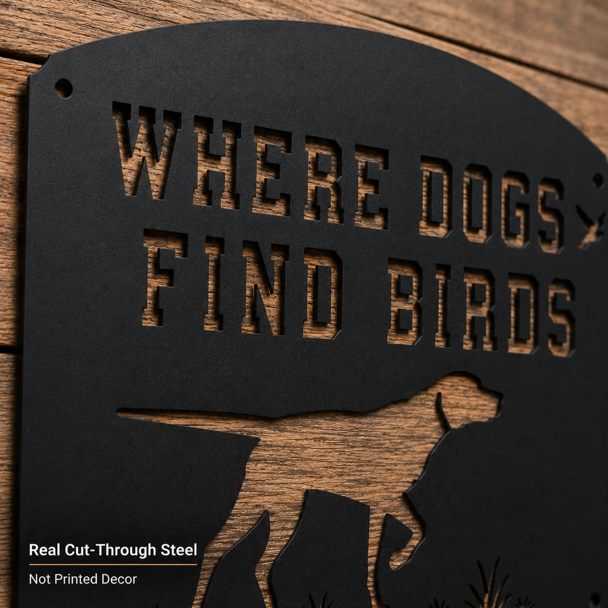 Laser-Cut Steel, Not Printed Decor