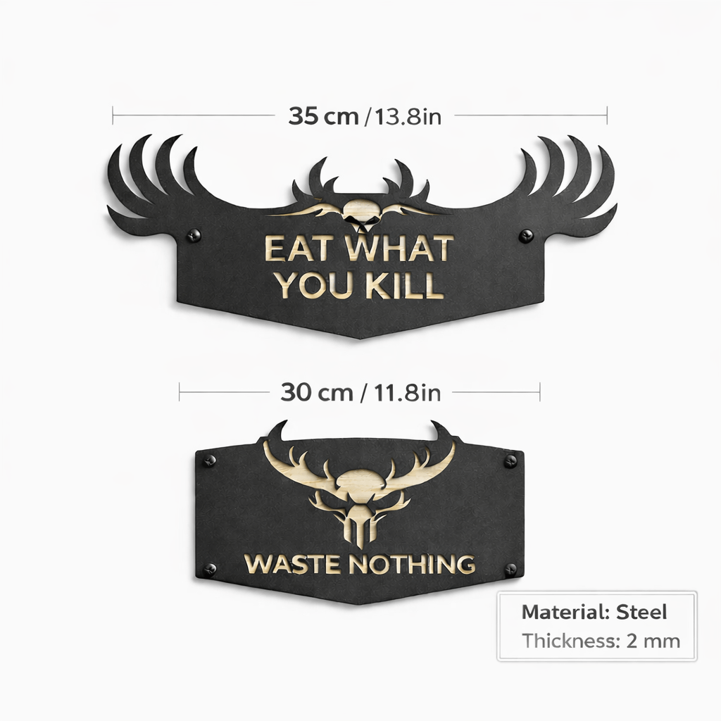 Shield Hunting Metal Sign Set