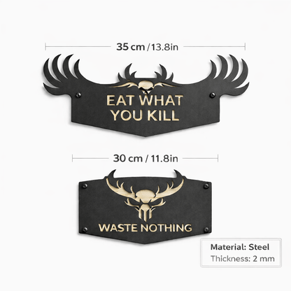 Shield Hunting Metal Sign Set