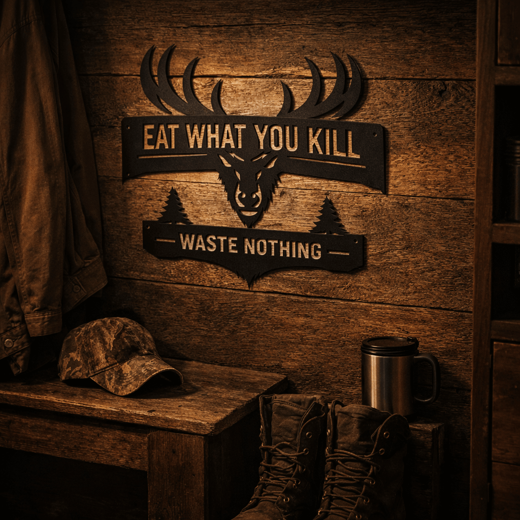 Classic Hunting Metal Sign Set