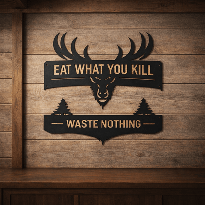 Classic Hunting Metal Sign Set