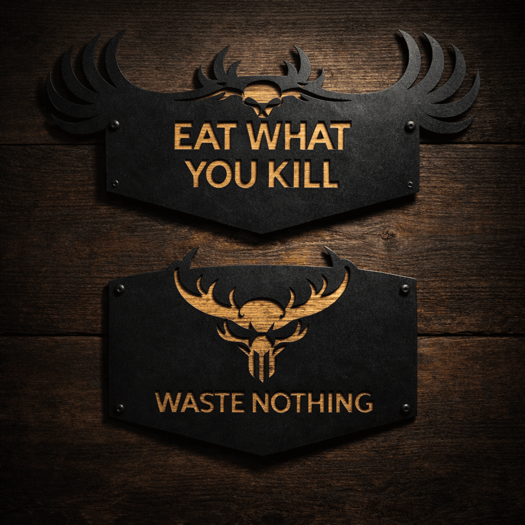 Shield Hunting Metal Sign Set