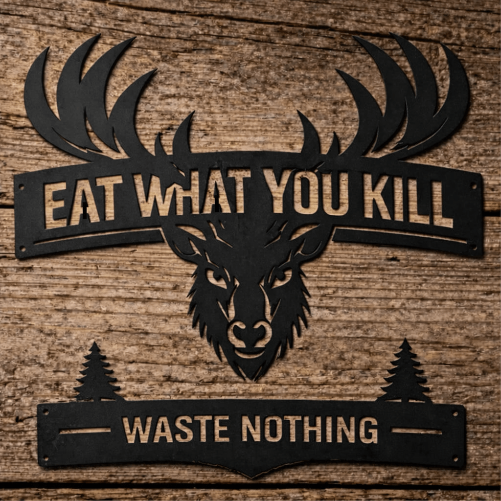 Forest Hunting Metal Sign Set