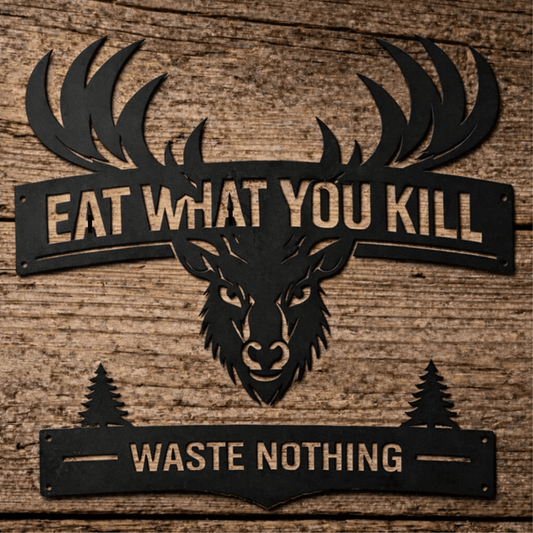 Forest Hunting Metal Sign Set