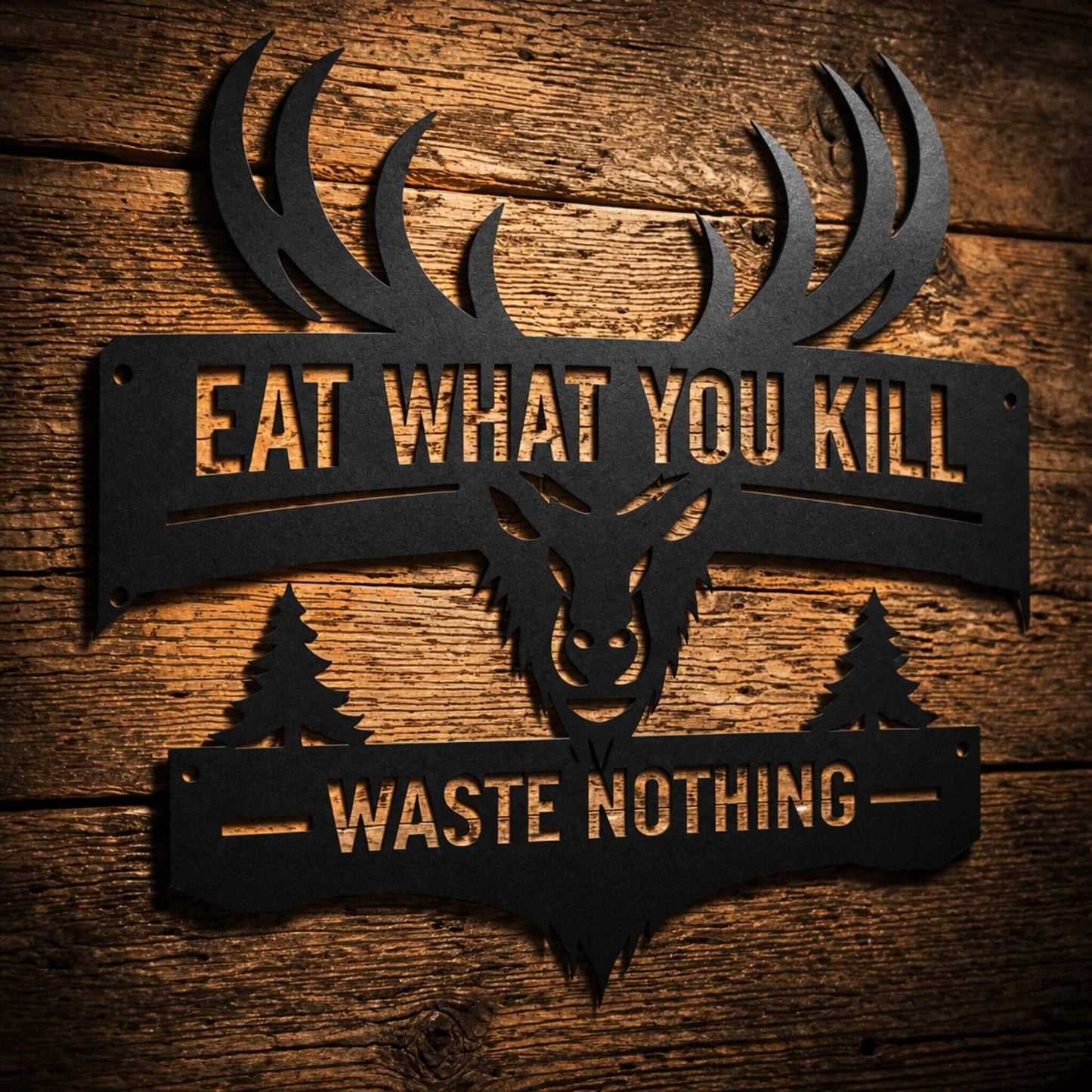 Classic Hunting Metal Sign Set