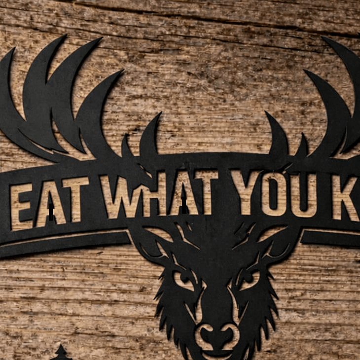 Forest Hunting Metal Sign Set