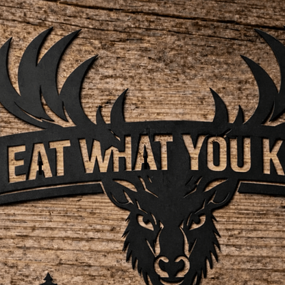 Forest Hunting Metal Sign Set