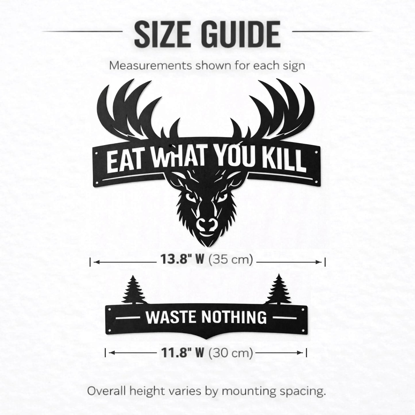 Forest Hunting Metal Sign Set
