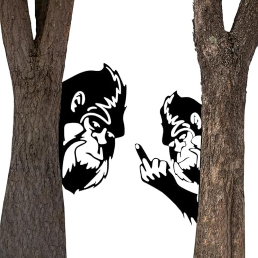 Funny Bigfoot Tree Peek Sign (2-Pack)