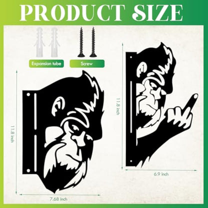 Funny Bigfoot Tree Peek Sign (2-Pack)